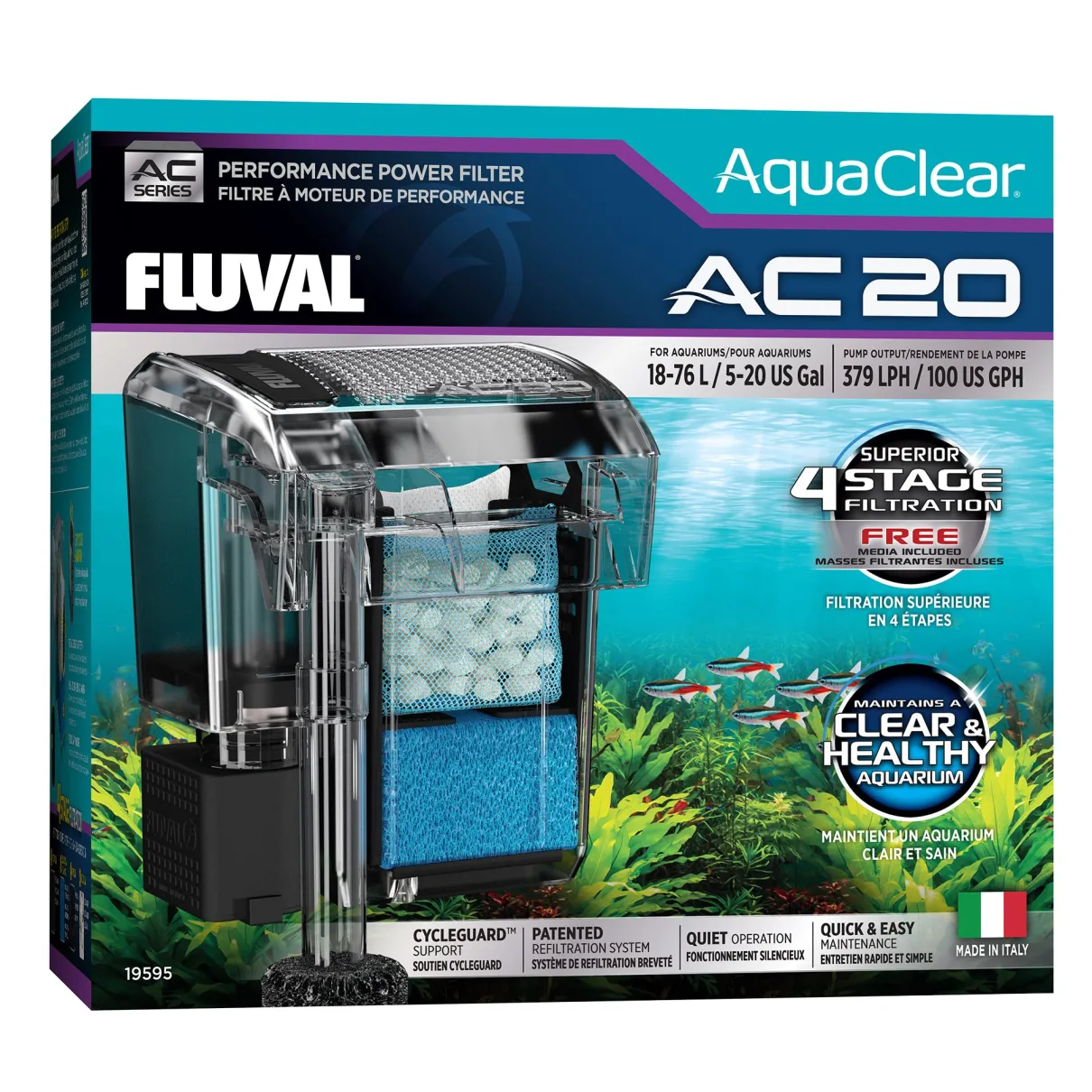 AquaClear 20 Power Filter 76L (20 US Gal)