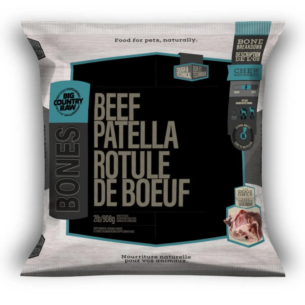 Beef Patella Bone 2lb Bag