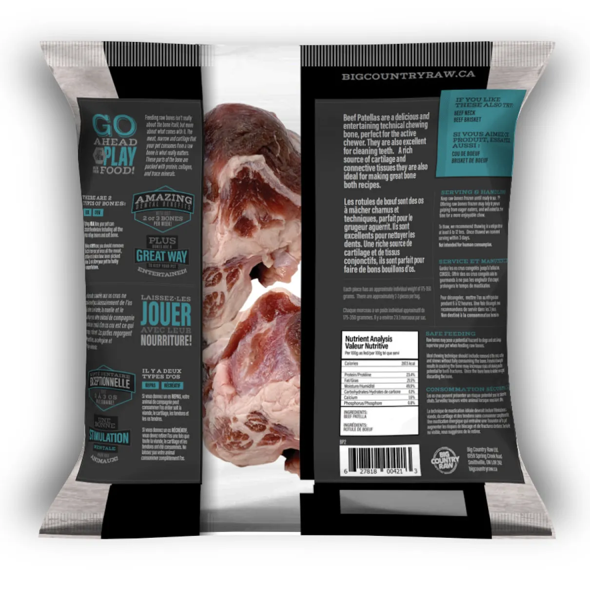 Beef Patella Bone 2lb Bag
