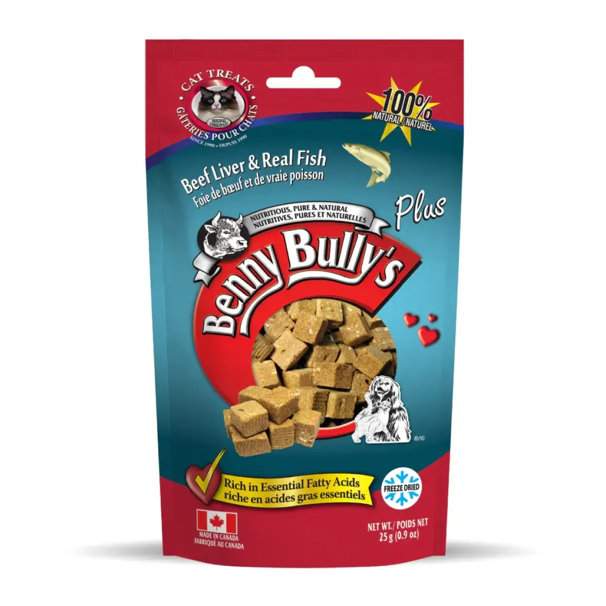 Benny Bullys Beef Liver Plus Fish Cat Treats 25g