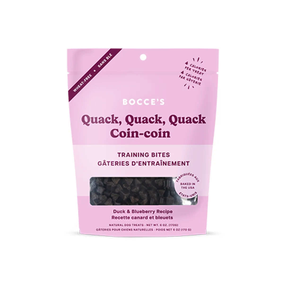 Bocce's Bakery Quack, Quack, Quack Duck & Blueberry Training Bites 6oz
