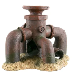 Broken Pipe & Valve Aquarium Ornament