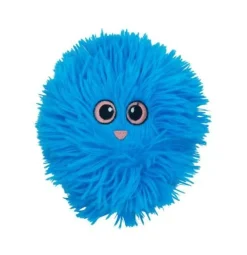 Bud'Z Plush Dog Toy 3 Layer Fluffy Ball Blue Small 4"