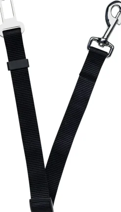 Car Safety Belt Black 25mmx55-87cm (1"x21.6"-34.3")