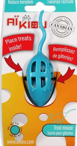 Cat Treat Toy Mouse Aqua