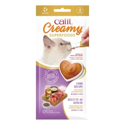 Catit Creamy Superfood Treats - Lamb Recipe with Quinoa and Chia - 4 pack
