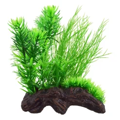 Ceramic Driftwood with Plant B Aquarium Ornament