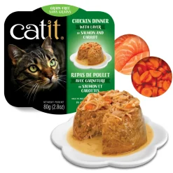 Chicken Dinner with Salmon & Carrots 80g