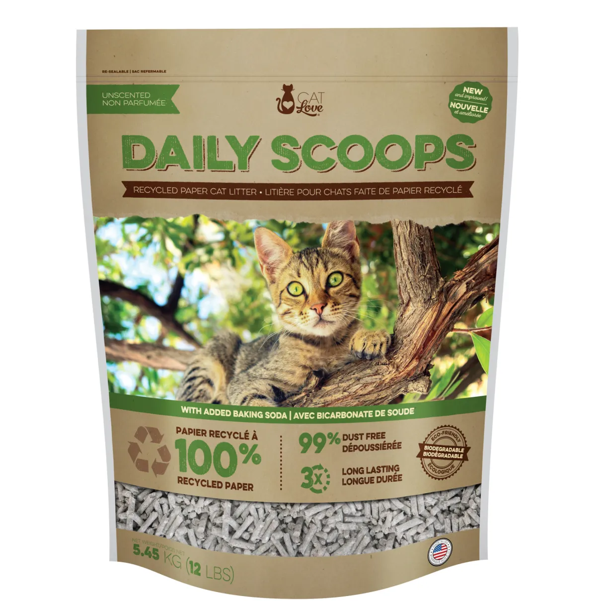 Daily Scoops Recycled Paper Litter 12lb