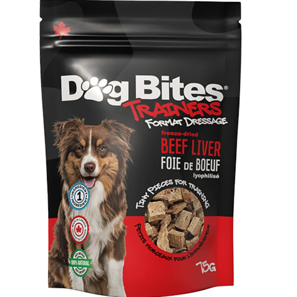 Dog Bites Freeze Dried Beef Liver Trainers For Dogs 75g