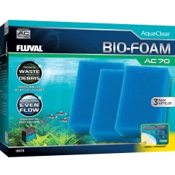 Fluval AquaClear 70 Bio-Foam Filter Insert - Blue - 3 pack