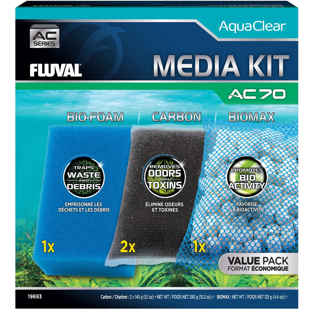 Fuval/Aquaclear 70 Filter Media Maintenance Kit