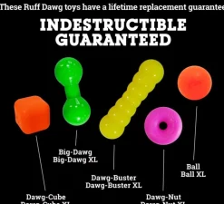 Indestructible Rubber Big Dawg Barbell Assorted XL 8
