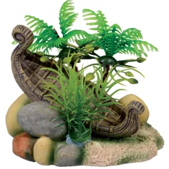 Island Shipwreck Aquarium Ornament