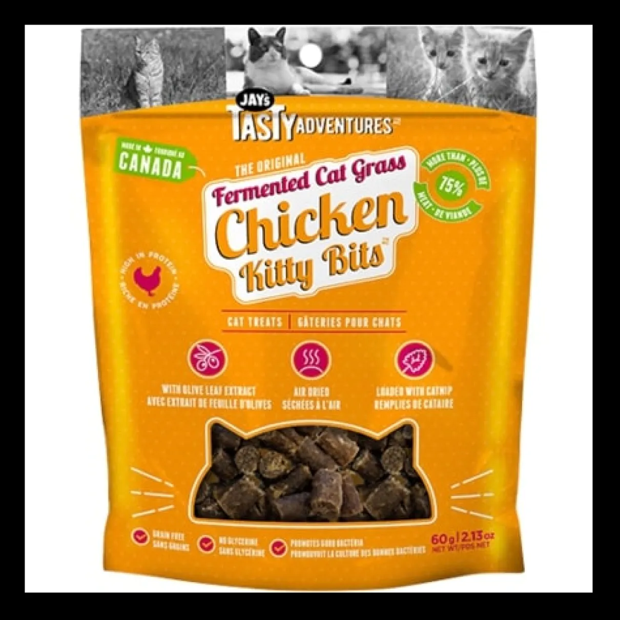 Jays Fermented Cat Grass Chicken Cat Treats 60g