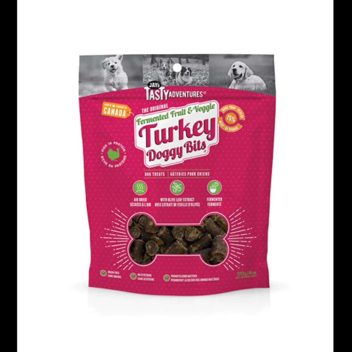 Jays Fermented Fruit & Veggie Turkey Dog Treats 170g