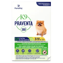 K9 Praventa 360 Flea & Tick Treatment - Small Dogs up to 4.5kg - 3 Tubes