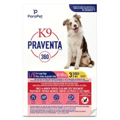 K9 Praventa 360 Flea & Tick Treatment - Large Dogs 11 kg to 25 kg - 3 Tubes