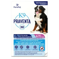 K9 Praventa 360 Flea & Tick Treatment - Extra Large Dogs over 25 kg - 6 Tubes