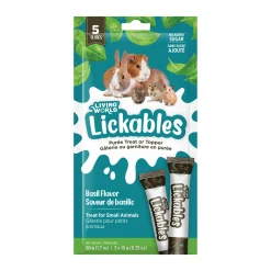 Living World Lickables Small Animal Treat Basil Flavour 5 Tubes