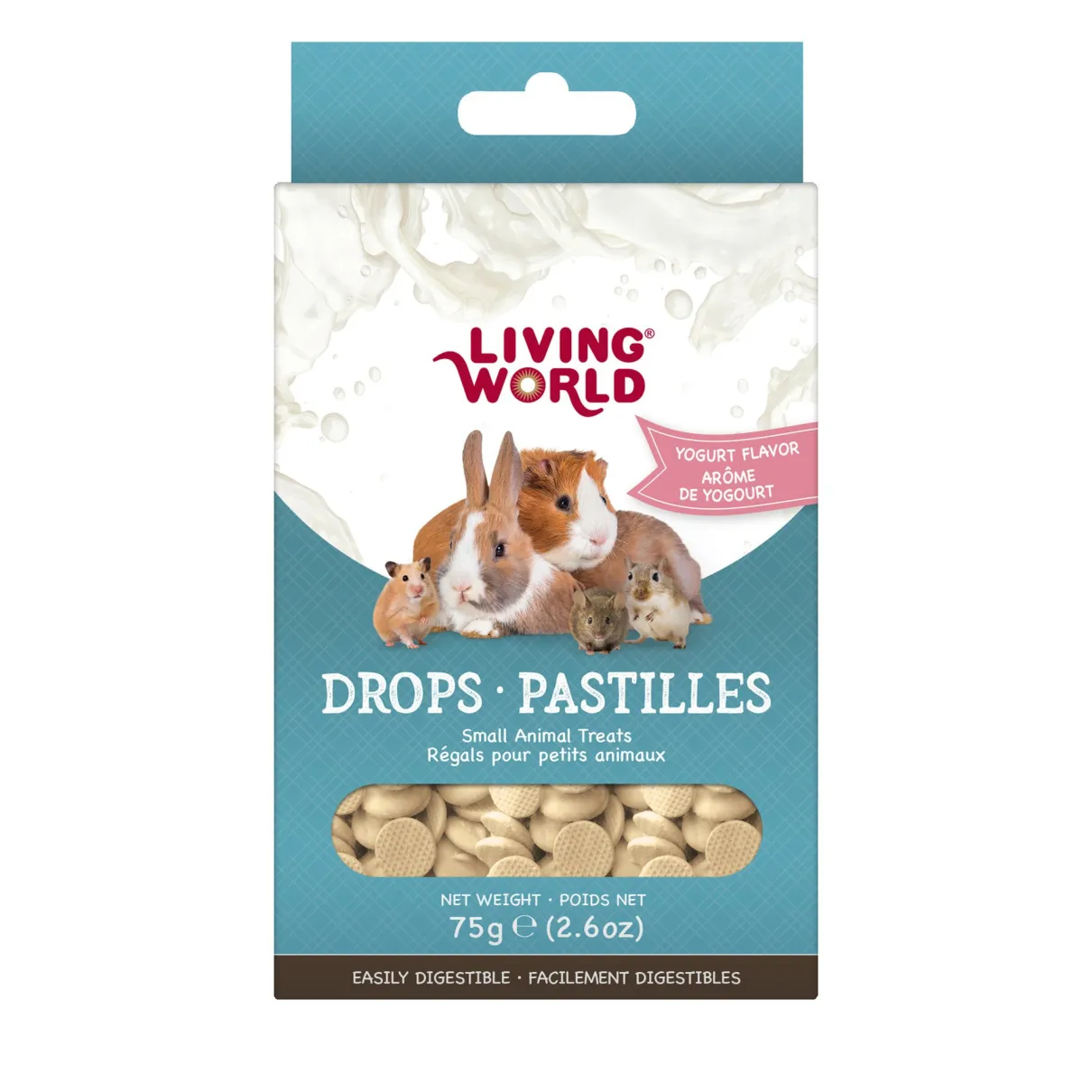 Living World Small Animal Drops Yogurt Flavour 75g (2.6oz)