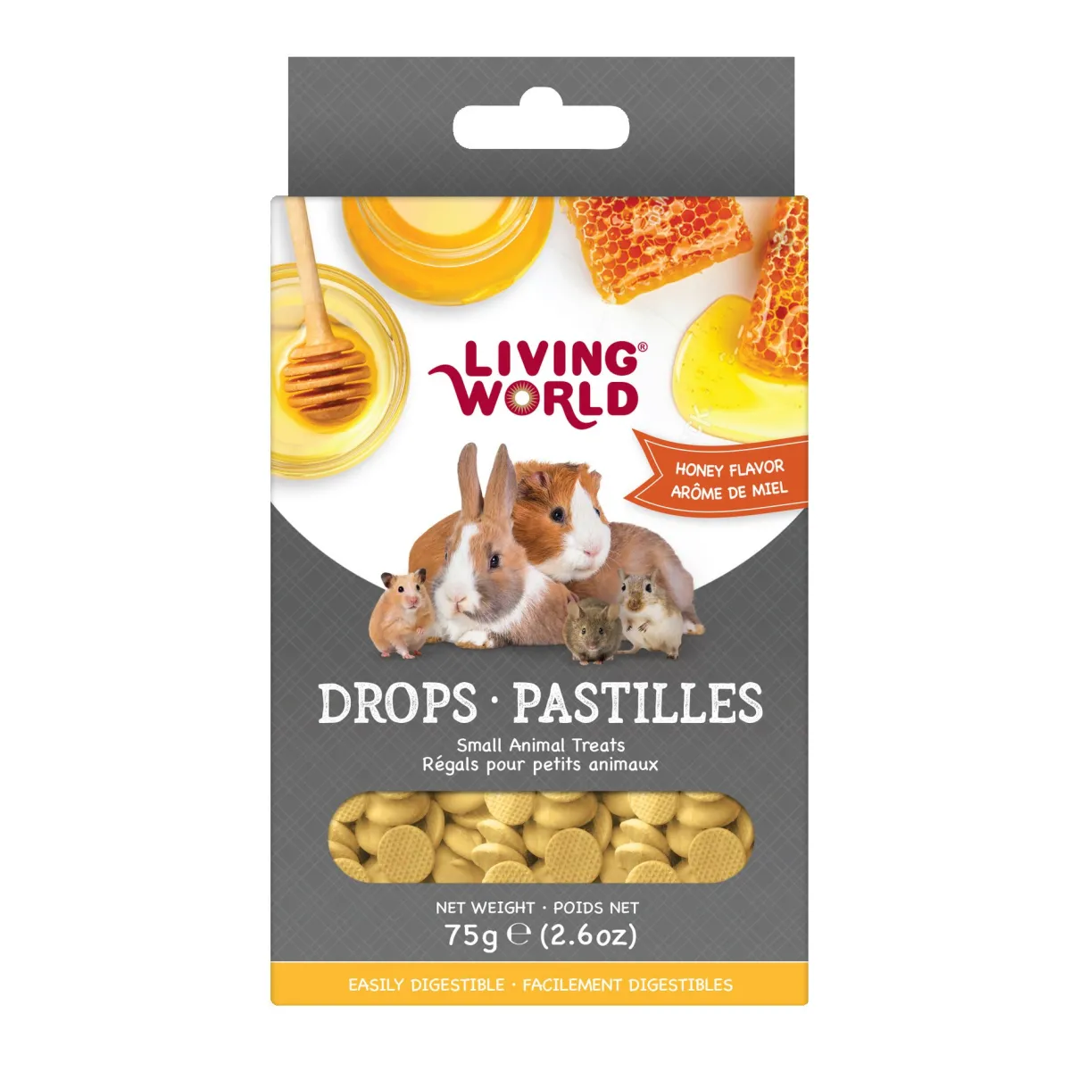 Living World Small Animal Drops Honey Flavour 75g (2.6oz)