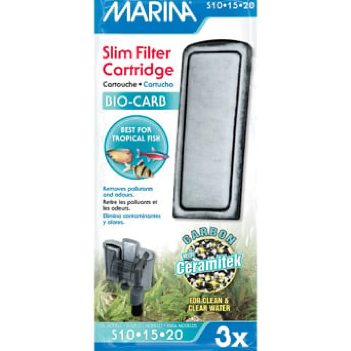 Marina Bio Carb Cartridge for Slim Filters - 3 pack