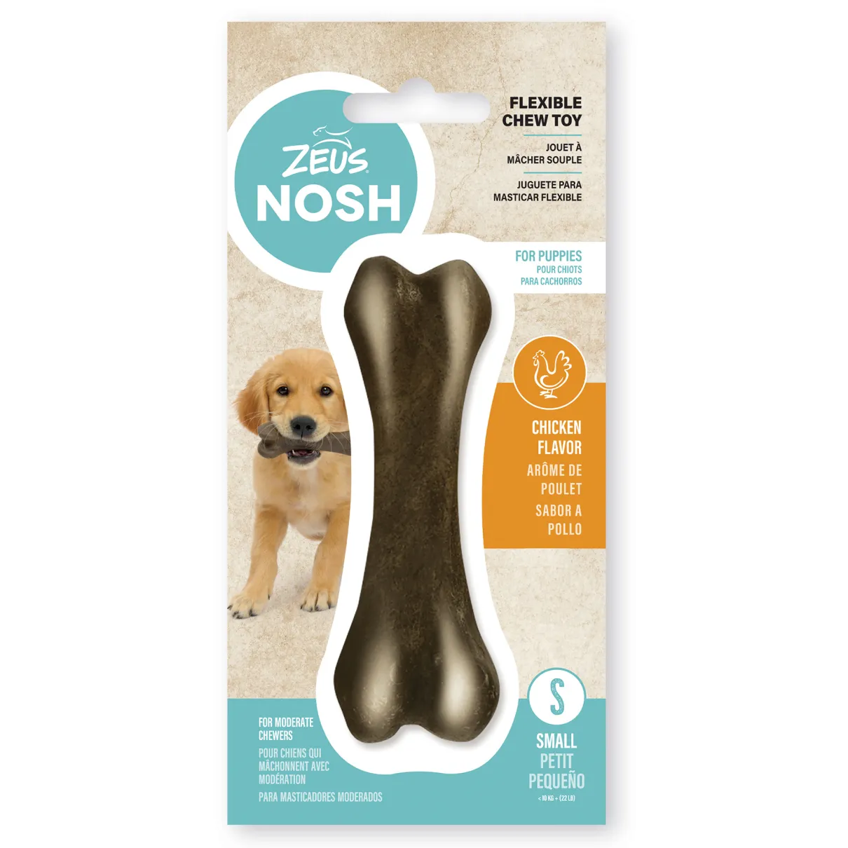 Nosh Flexible Chew Bone Chicken Flavor Small