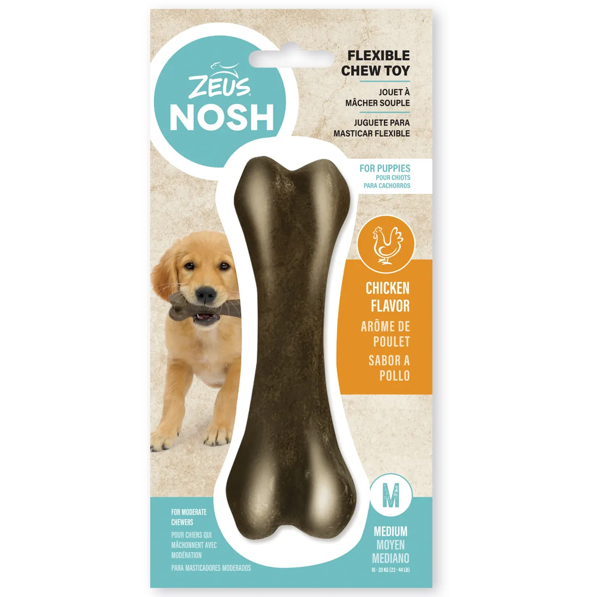 Nosh Flexible Chew Bone Chicken Flavor Medium