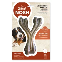 Nosh Strong Wishbone Chew Toy Bacon Flavour Large