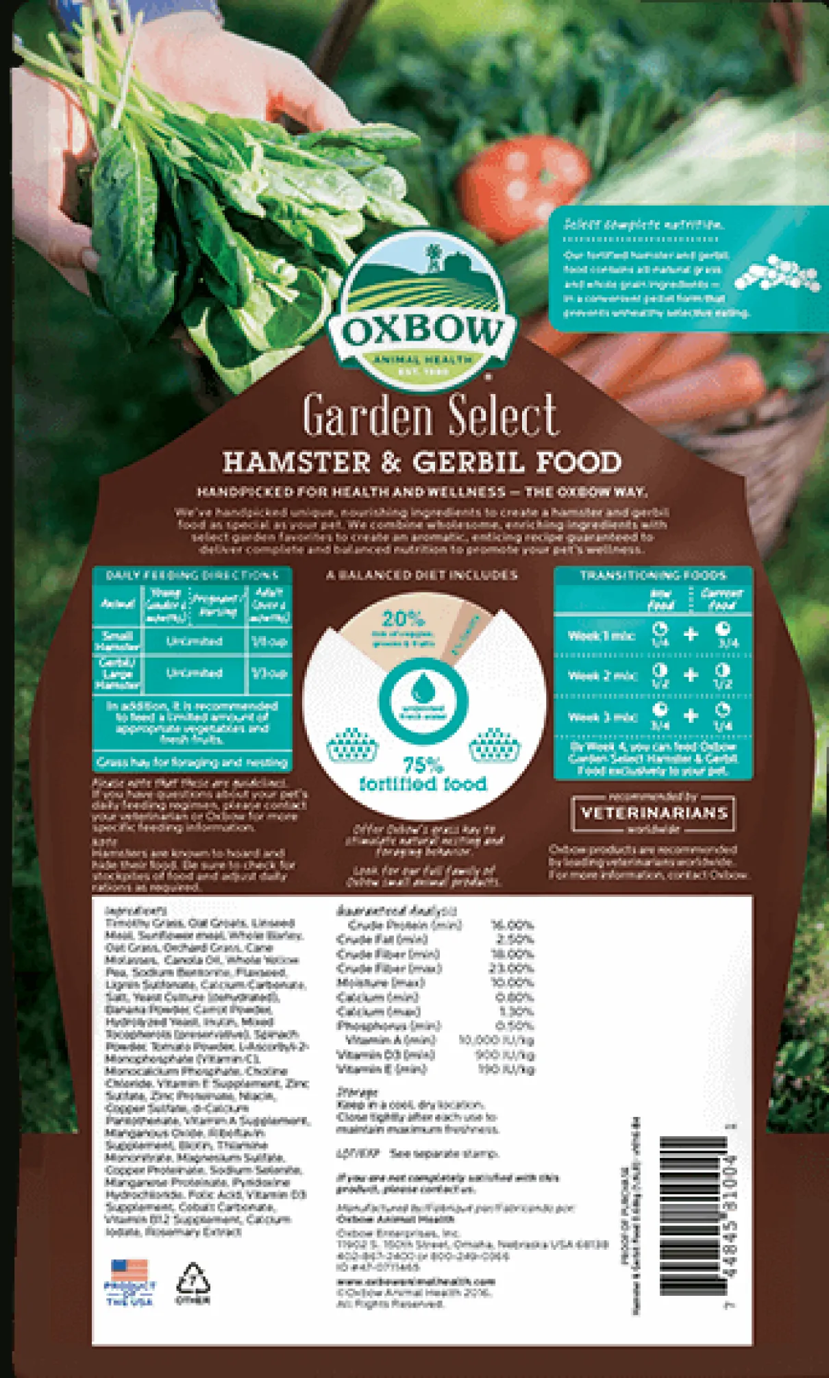 Oxbow Garden Select Hamster & Gerbil 1.5lb