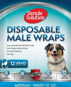 Simple Solution Disposable Male Wrap Size Medium 12pk