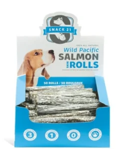 Snack 21 Salmon Skin Rolls for Dogs