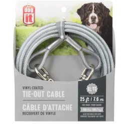 Tie-Out Cable Clear X-Large 7.6m (25')