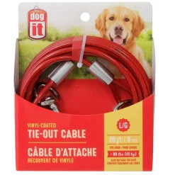 Tie-Out Cable Red Large 6m (20')