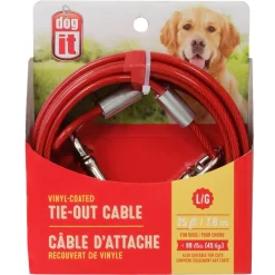 Tie-Out Cable Red Large 7.6m (25')