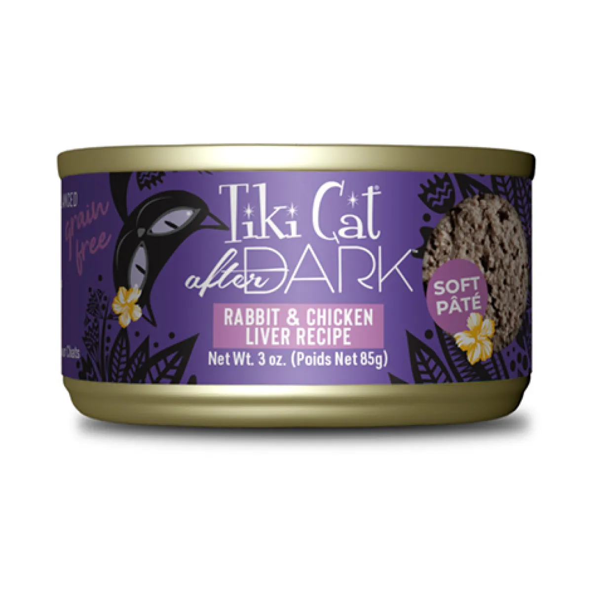 Tiki Cat After Dark Rabbit & Chicken Liver Pate Wet Cat Food 3oz