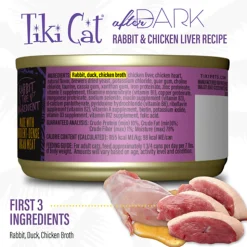 Tiki Cat After Dark Rabbit & Chicken Liver Pate Wet Cat Food 3oz