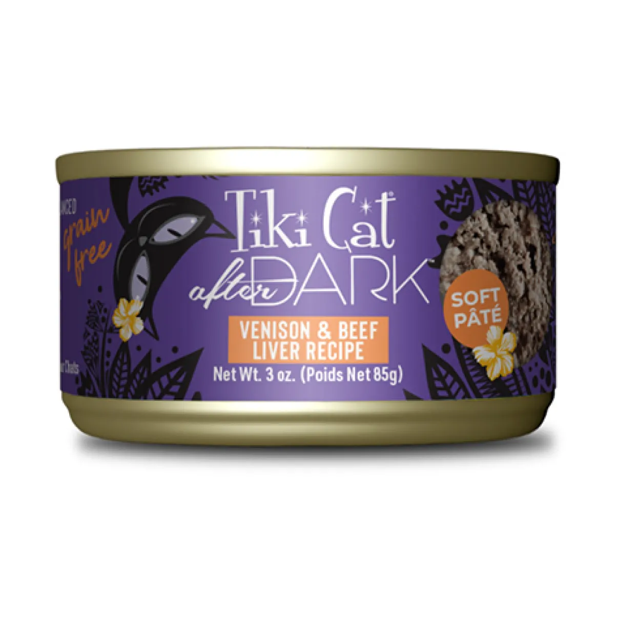 Tiki Cat After Dark Venison & Beef Liver Pate Wet Cat Food 3oz