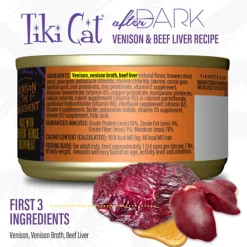 Tiki Cat After Dark Venison & Beef Liver Pate Wet Cat Food 3oz