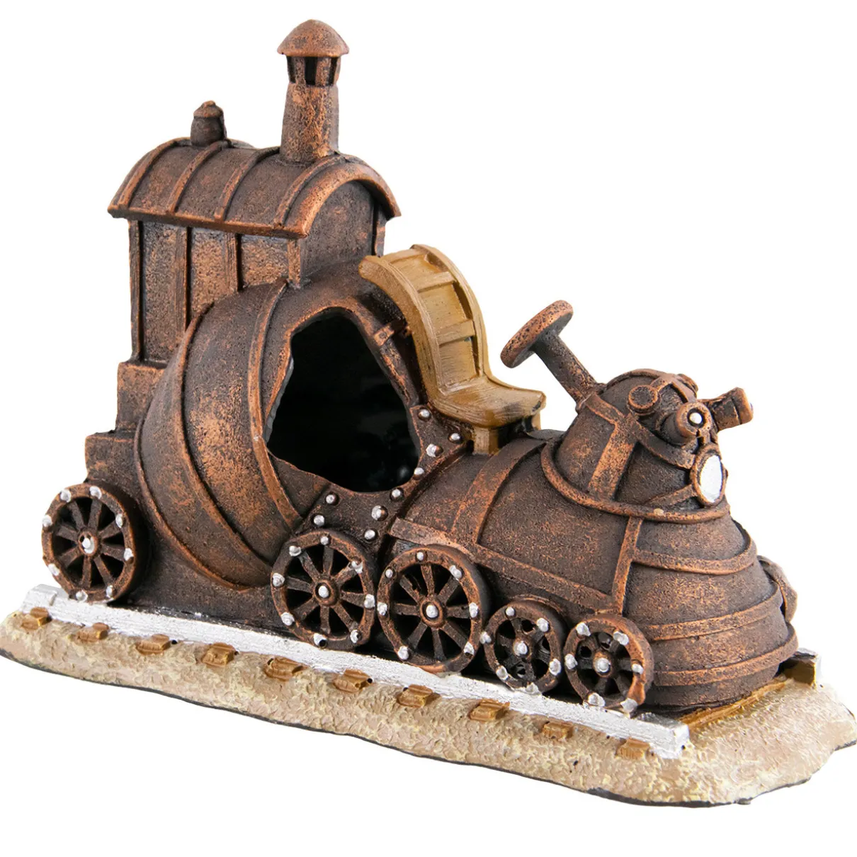 Train Boot Aquarium Ornament