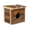 Tree House Real Wood Cabin - Small - 15.5 cm (6") L x 15.5 cm (6") W x 15 cm (5.75") H