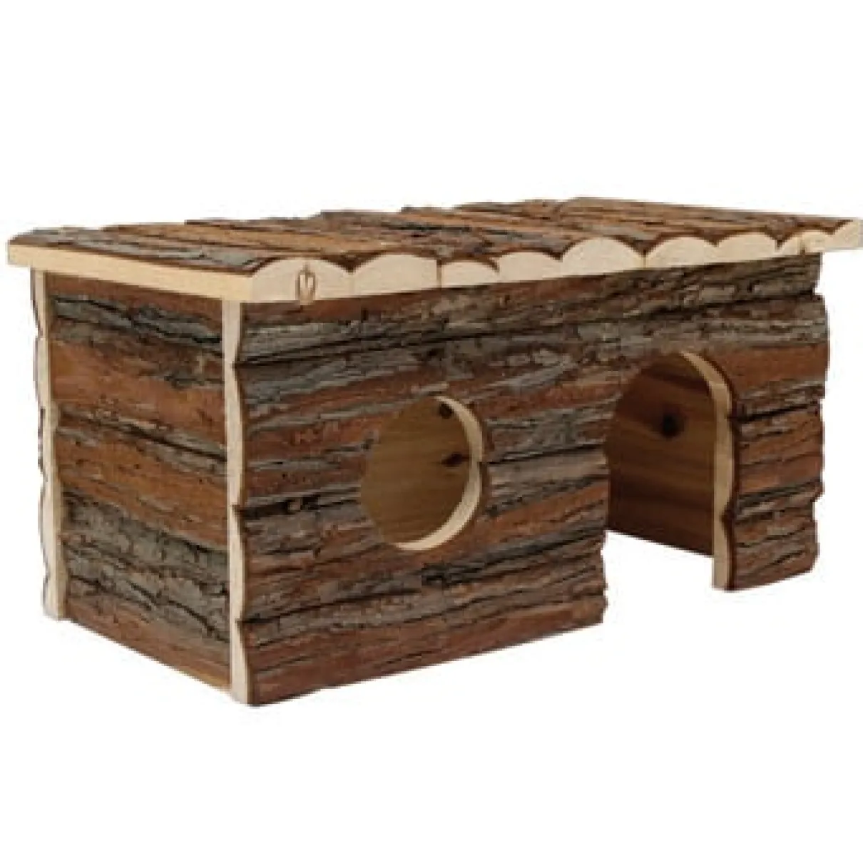 Tree House Real Wood Cabin - Large - 41 cm (16") L x 24 cm (9.5") W x 23 cm (9") H