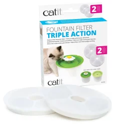 Triple Action Fountain Filter 2 Pack