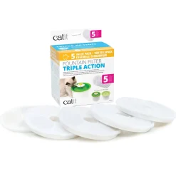 Triple Action Fountain Filter 5 Pack