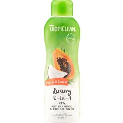 Tropiclean Shampoo Luxury 2-in1 Papaya & Coconut 20oz