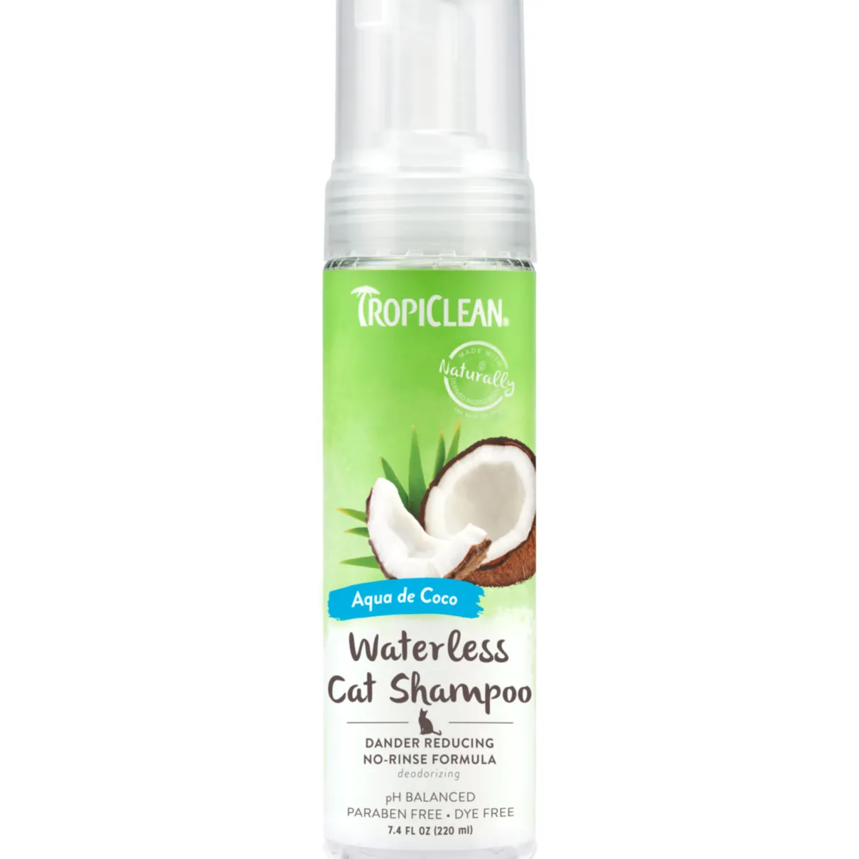 Tropiclean Waterless Shampoo for Cats Dander Reducing 7.4oz