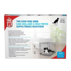 Two Door Wire Crate Medium 77x48x54.5cm (30x19x21.5")