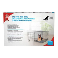 Two Door Wire Crates -- XLarge - 106.5 x 70 x 77 cm (42 x 27.5 x 30 in)