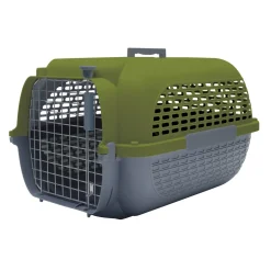 Voyageur Dog Carrier Khaki/Charcoal Large 61.9L x 42.6W x 36.9cmH (24.3x16.7x14.5")